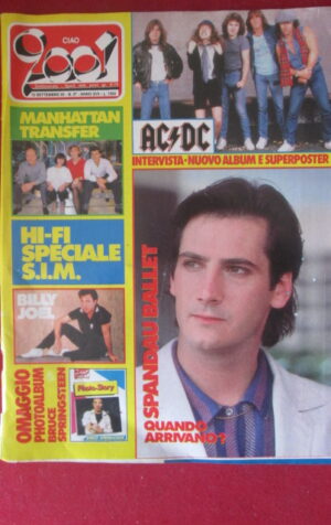 CIAO 2001 37 1985 POSTER AC/DC - INSERTO PHOTO STORY BRUCE SPRINGSTEEN [G103B]