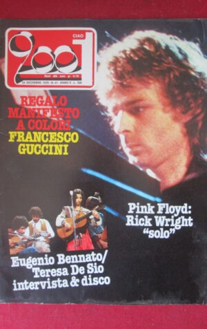 CIAO 2001 51 1978 PINK FLOYD RICHARD WRIGHT TERESA DE SIO BRANDUARDI [G103B]
