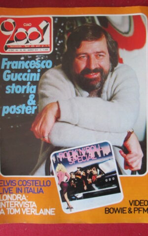CIAO 2001 49 1984 POSTER E STORIA FRANCESCO GUCCINI ELVIS COSTELLO BOWIE [G103C]