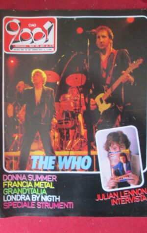 CIAO 2001 50 1984 POSTER WHO - DONNA SUMMER FRANCIA METAL JULIAN LENNON [G103C]