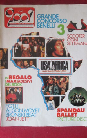 CIAO 2001 18 1985 POSTER U2 -ADESIVI BRONSKI BEAT JOAN JETT ALISON MOYET [G103C]