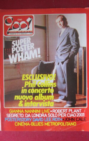 CIAO 2001 10 1985 POSTER WHAM PHIL COLLINS DAVID LEE ROTH GIANNA NANNINI [G103C]
