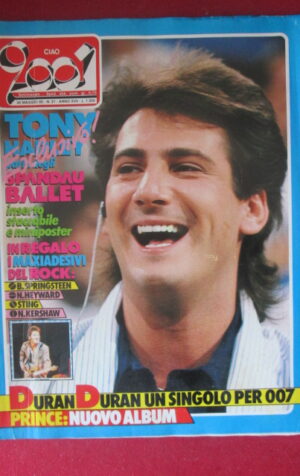 CIAO 2001 21 1985 POSTER INSERTO TONY HADLEY - ADESIVI SPRINGSTEEN STING [G103C]