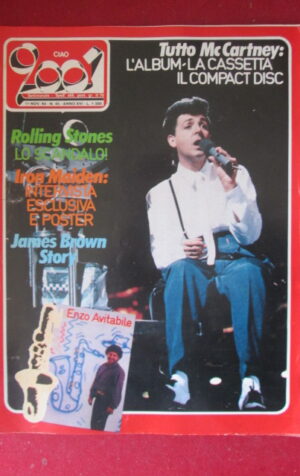 CIAO 2001 45 1984 POSTER IRON MAIDEN ROLLING STONES PAUL MCCARTNEY [G103C]