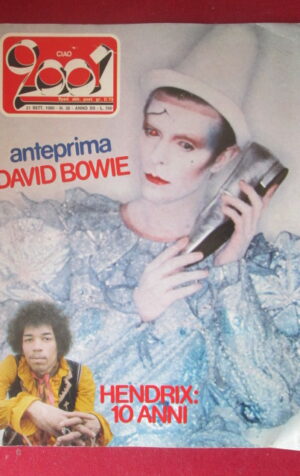 CIAO 2001 38 1980 POSTER JIMI HENDRIX DAVID BOWIE FESTIVALBAR 80 RON [G103C]