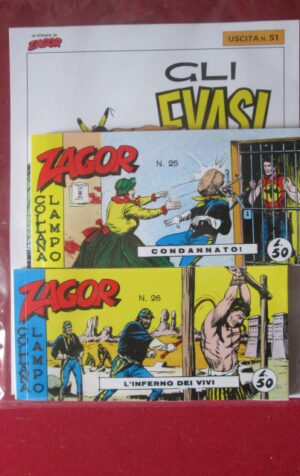 ZAGOR LE STRISCE RISTAMPA ANASTATICA USCITA 51 + FASCICOLO  [MV19H]