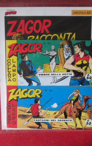 ZAGOR LE STRISCE RISTAMPA ANASTATICA USCITA 55 + FASCICOLO  [MV15]