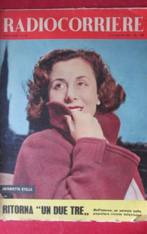 RADIOCORRIERE TV 22 1957 ANTONIETTA STELLA MARIA PEREGO E LE MARIONETTE [TR22]