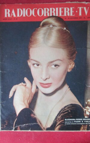 RADIOCORRIERE TV 50 1958 ELEONORA ROSSI DRAGO  [TR22]