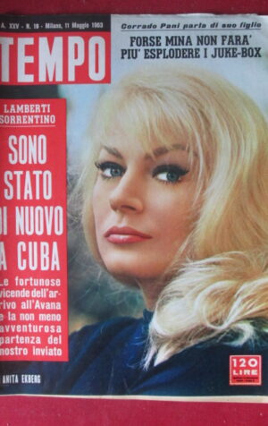TEMPO 19 1963 ANITA EKBERG MINA CORRADO PANI FIDEL CASTRO [TR22]
