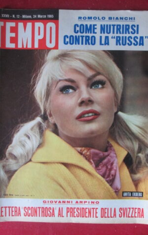 TEMPO 12 1965 ANITA EKBERG SEAN CONNERY PIERRE CARDIN  [TR22]