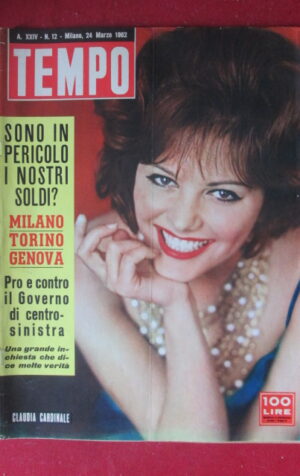 TEMPO 12 1962 CLAUDIA CARDINALE ELIZABETH TAYLOR  [TR22]