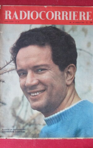 RADIOCORRIERE 16 1958 LEONARDO CORTESE - CON FIGURINE TRASMISSIONI  [TR22]