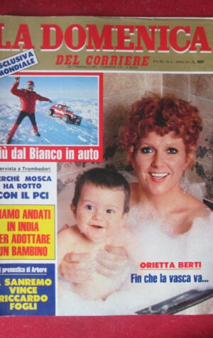 DOMENICA CORRIERE 6 1982 ORIETTA BERTI RICCARDO FOGLI STELLA CARNACINA [TR22]