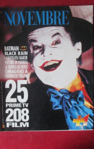 GUIDA TELE PIU #5 1991 - BATMAN JOKER OMAGGIO A FEDERICO FELLINI  [TR22]