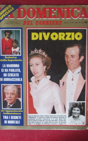 DOMENICA CORRIERE 39 1981 ANNA D' INGHILTERRA ANGELO BRANDUARDI [TR22]