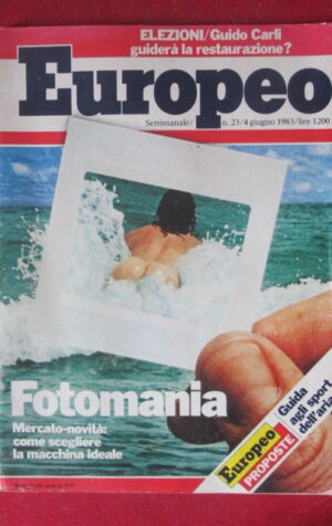 EUROPEO 23 1983 VITTORIO GASSMAN GIANNI AGNELLI PINOCHET CARMELO BENE [TR22]