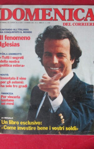 DOMENICA CORRIERE 6 1985 IULIO IGLESIAS ROCCO BAROCCO GIULIA OCCHINI [TR22]