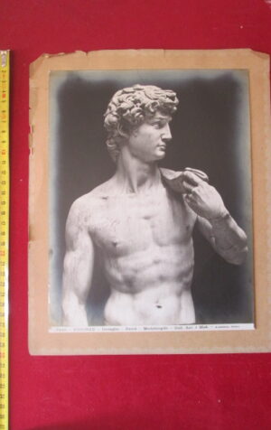 ANDERSON ROMA 8440 FIRENZE FOTO DAVID MICHELANGELO GALL. ANT. MOD 1900  [OGLZ]