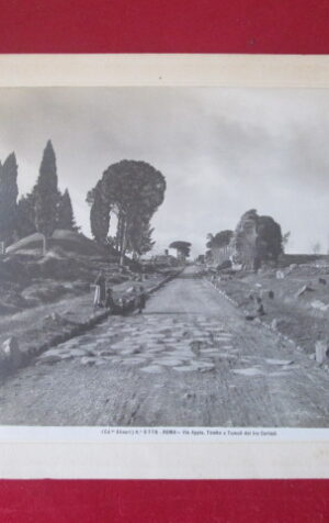 ALINARI 6776 ROMA VIA APPIA TOMBE E TUMULI TRE CURIAZI FOTO INIZI 1900 [OGLZ]