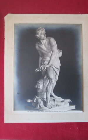 ALINARI 6808 ROMA GALLERIA VILLA BORGHESE DAVID BERNINI FOTO 1900 [OGLZ]