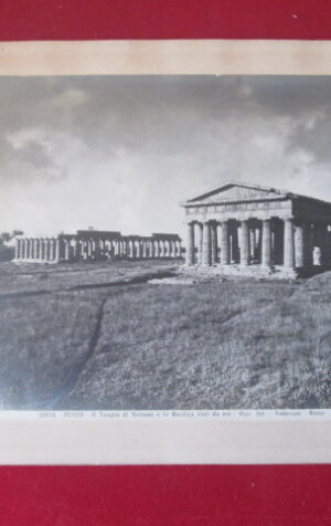 ANDERSON 24934 ROMA PESTO TEMPIO NETTUNO E BASILICA FOTO INIZII 1900 [OGLZ]