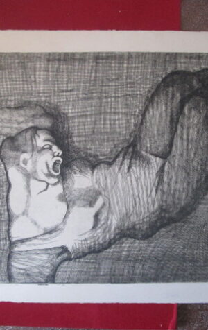 ACQUAFORTE TORERO EL GRITO ENRIQUE CID ROMERO 40X30 CM  [OGLZ]