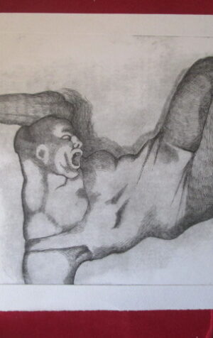 ACQUAFORTE TORERO EL GRITO ENRIQUE CID ROMERO 40X30 CM VARIANTE DI PROVA [OGLZ]