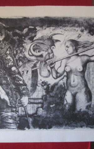 ACQUAFORTE EL SUENO DEL MINOTAURO ENRIQUE CID ROMERO 40X30 CM  [OGLZ]