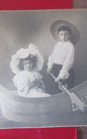 STAMPA FOTOGRAFICA SU CARTONE MARIO TETTAMANZI EMA INCINO 1909  45X32 CM [OGLZ]