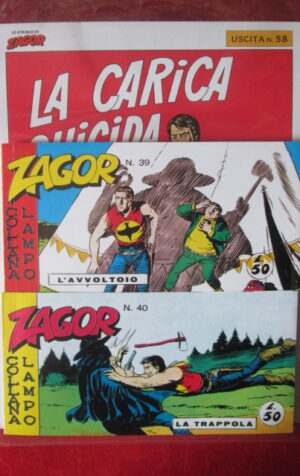 ZAGOR LE STRISCE RISTAMPA ANASTATICA USCITA 58 + FASCICOLO  [MV7]