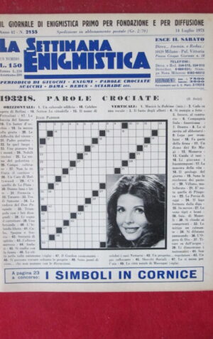 SETTIMANA ENIGMISTICA  2155 1973 JULIE PARRISH [H046]2