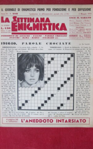 SETTIMANA ENIGMISTICA  2145 1973 MARIE LIJEDAHL [H046]2