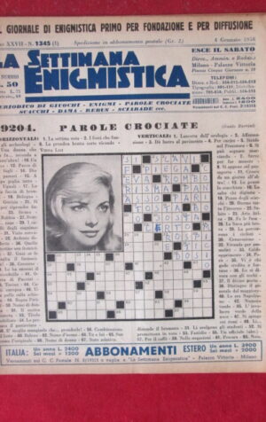 SETTIMANA ENIGMISTICA  1345 1958 VIRNA LISI [H046]1