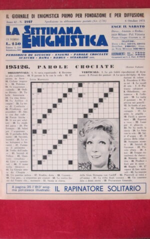 SETTIMANA ENIGMISTICA  2167 1973 LUCIA MANNUCCI [H047]1