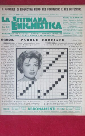 SETTIMANA ENIGMISTICA  1397 1959  [H051]1