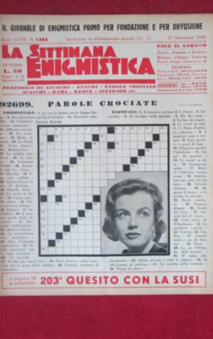 SETTIMANA ENIGMISTICA  1383 1958  [H051]1