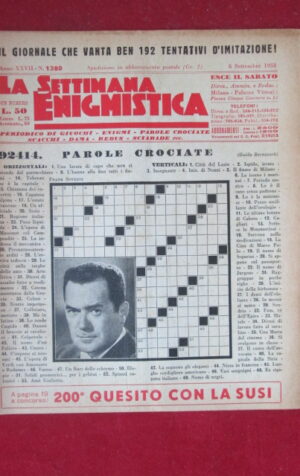 SETTIMANA ENIGMISTICA  1380 1958  [H051]1