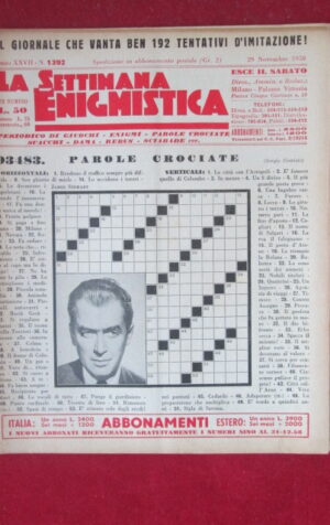 SETTIMANA ENIGMISTICA  1392 1958  [H051]1