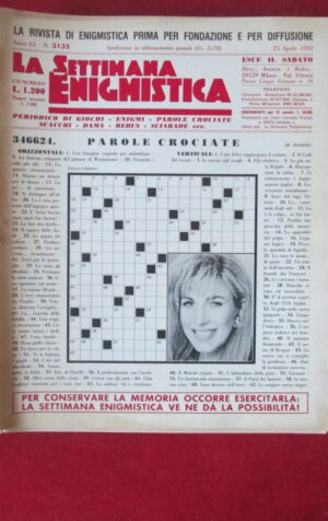 SETTIMANA ENIGMISTICA  3135 1992  [H056]1