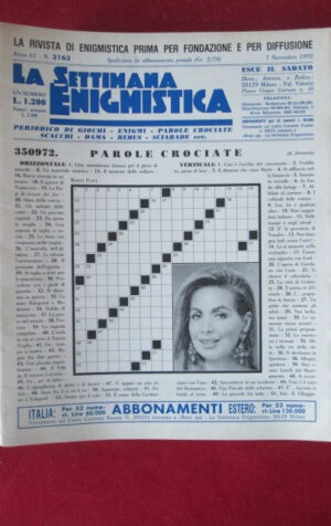 SETTIMANA ENIGMISTICA  3163 1992  [H056]1