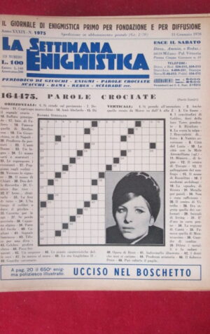 SETTIMANA ENIGMISTICA  1975 1970 BARBRA STREISAND [H063]1