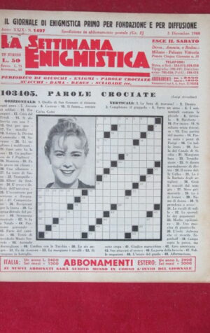 SETTIMANA ENIGMISTICA  1497 1960  [H063]1