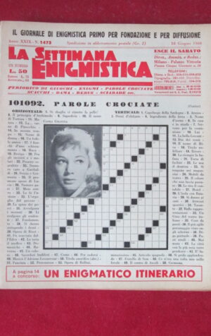 SETTIMANA ENIGMISTICA  1473 1960  [H063]1