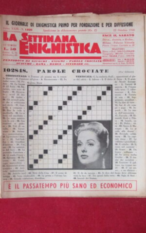 SETTIMANA ENIGMISTICA  1491 1960  [H063]1
