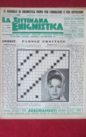 SETTIMANA ENIGMISTICA  1499 1960  [H063]1
