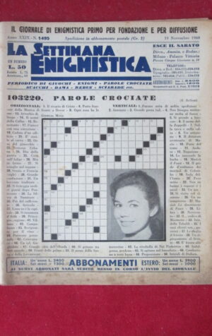 SETTIMANA ENIGMISTICA  1495 1960  [H063]1