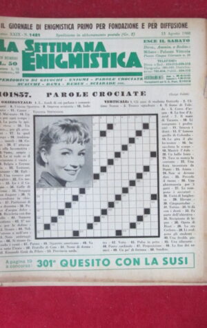 SETTIMANA ENIGMISTICA  1481 1960  [H063]1