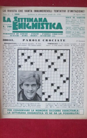 SETTIMANA ENIGMISTICA  2840 1986  [H063]1