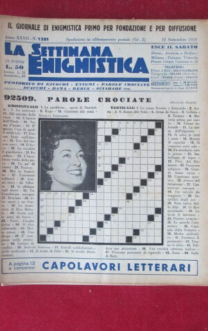 SETTIMANA ENIGMISTICA  1381 1958  [H063]1